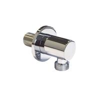 Round Chrome Wall Outlet Elbow Hose Connector