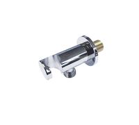 Round Chrome Wall Outlet Elbow Hose Connector with Shower Handset Holder
