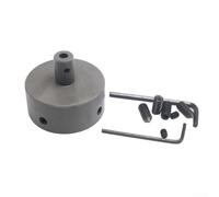 Round Chuck for Mini Lathe, Metal Chuck for Woodworking and Bead Making, Robust Lining for Long Wooden Slats, Easy Assembly for Hobby and Professionals, Grey (8 mm)