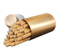 Round Cigarette Box, Waterproof Portable Cigarette Case Aluminum Alloy Storage Box Vintage Cigarette Box Can Hold 30 Cigarettes for Male and Female
