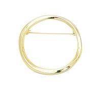 Round Circle Brooch Lapel Shawl Pin for Women Minimalist Dress Suit Scarf Hat Sweater Backpack Clothes Accessories Decoration Brooches Pins Fashion Jewelry, S, Metal, no gemstone