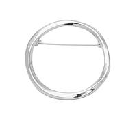 Round Circle Brooch Lapel Shawl Pin for Women Minimalist Dress Suit Scarf Hat Sweater Backpack Clothes Accessories Decoration Brooches Pins Fashion Jewelry, S, Metal, no gemstone