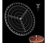 Round Circle Center Finder Compass Tool Clear Acrylic Lathe Centering Tool Circle Gauge for Drawing Circles Round Center Finder for Handicrafts, DIY Furniture (8 Inch)