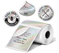 Round Circle Thermal Label- 1.96" Compatible with Phomoemo M110/M221/M220/M120/M200,1.96"x1.96"(50x50mm),140 Labels/Roll,Black on Laser，1 Roll
