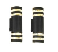 Round Circle Wall Light LED Outdoor Wall Sconce Post-Modern Black Wall Lamp High Brightness Exterior Wall Light Energy-Saving Exterior Light Fixtures Aluminum Wall Lighting for House Patio