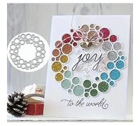 Round Circles Layers Metal Die Cuts,Birthday Christmas Round Bubbles Cutting Dies Cut Stencils for DIY Scrapbooking Decorative Embossing Paper Scrapbooking Card Making