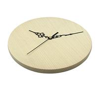 Round circular chunky solid 25cm plain wooden clock