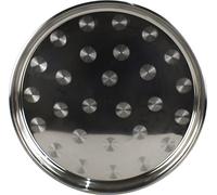 Round Circular Patterns Stainless Steel Round Serving Tray Platter Plate 55CM