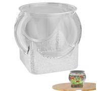 Round Clear - Clear for Fighting Fish | 360° HD Fish Jar without Blind Spot | Mini Decorative for Living Room, Office, Bedroom, Bathroom, Dorm | 3 Sizes