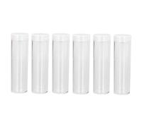 Round Clear Coin Tube Durable Plastic Storage Tubes with Cushion Sponge for Coins Collection, Reusable Holders for Dime and Quarters, 10 Pack
