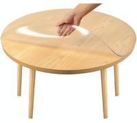 Round Clear PVC Table Protector 1.5 mm Transparent Table Cloth Plastic (Round 85 cm)
