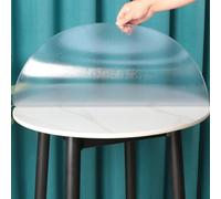 Round Clear Tablecloth PVC Transparent Table Protector Dining Tables Matte 1.5mm thick Heat Resistant Wipeable Waterproof Desk mat Carpet Floor Protector Office Chair Mat Diameter 110cm/42.9in