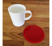 Round Coaster Set by Super Cool Creation, Red - Set of 6