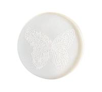 Round Coasters Molds for Making Resin Coasters Cups Mat with for Butterfly Pattern Tray for Epoxy Tray Silicone for Epoxy