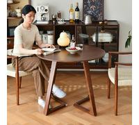 Round Coffee Table, Minimalist Solid Wood Cocktail Table with Spacious Top, Mid-century Modern Design, Easy Assembly, Perfect for Living Room
