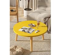 Round Coffee Table Solid Wood Low Table for Family & Office Dining Cafe & Bar Diameter 30 40 50 60cm Modern Design Color B Size 60x60x30cm