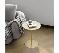 Round Coffee Table & Tea Table Small Metal Side Table Wrought Iron Dining Table Set Simple Dessert & Negotiation Table 40x62cm (15.7x24in) for Home & Cafe