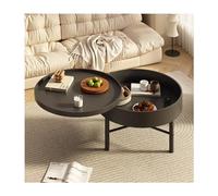 Round Coffee Table with Hidden Storage Compartment, Modern Design for Living Room and Home Office, Space-Saving Solution for Small Spaces