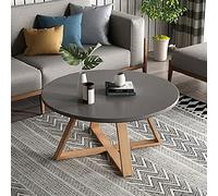 Round Coffee Tables for Living Room Set of 2 White & Grey, Modern and Minimalist Small End Side Table with Thickened Wood Legs, Sturdy and Easy Assembly (Color : Grey, Size : 60 * 60 * 40cm)