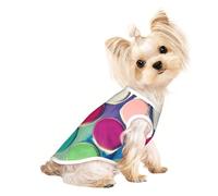 Round color palette Pet Breathable Sleeveless T-shirt S for Small Dogs and Cats Soft, Lightweight, Stylish