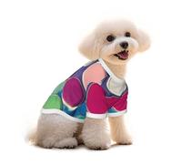 Round color palette Print Pure Cotton Pet T-Shirt, Dogs & Cats Comfy Tee Vest, for Small Medium Summer Winter Clothes