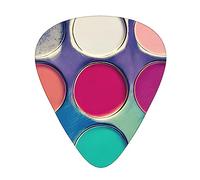 Round Color Paletteguitar Plectrums 12 Piece Set, 3 Thicknesses For Acoustic Guitar, Bass Guitar, Electric Guitar And More.