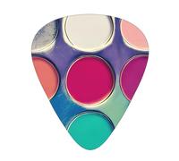 Round Color Paletteguitar Plectrums 12 Piece Set, 3 Thicknesses Plectrums With Case For Bass Guitar, &Electric Guitar And More.