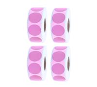 Round Colored Stickers,WINCUR High Visibility Removable Sticky Dots Color Coding Labels,Effortless to Write On Colored Dot Stickers,for Classroom,Yard Sale-1000PCS/Roll,4 Volume Package(Purple 0.75")