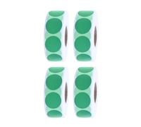 Round Colored Stickers,WINCUR High Visibility Removable Sticky Dots Color Coding Labels,Effortless to Write On Colored Dot Stickers,for Classroom,Yard Sale-1000PCS/Roll,4 Volume Package(Green 0.51")