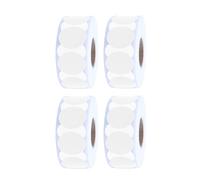 Round Colored Stickers,WINCUR High Visibility Removable Sticky Dots Color Coding Labels,Effortless to Write On Colored Dot Stickers,for Classroom,Yard Sale-1000PCS/Roll,4 Volume Package(White 0.75")