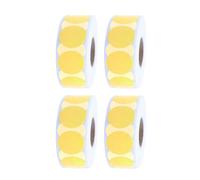 Round Colored Stickers,WINCUR High Visibility Removable Sticky Dots Color Coding Labels,Effortless to Write On Colored Dot Stickers,for Classroom,Yard Sale-1000PCS/Roll,4 Volume Package(Yellow 0.75")