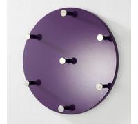 Round Colourful Wall Mounted Coat & Hat Rack with Silver Hooks
