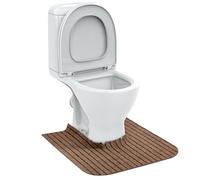 Round Commode Potty Training Mats for Boys, Toilet Training Mats, Potty Training Toilet Rugs, Toilet Rugs u Shaped,Toilet mats for Bathroom,Machine Repeatedly Washable(4 Pack,Brown)