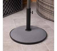Round Concrete Parasol Base - Grey
