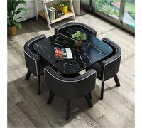 Round Conference Table, 1 Table And 4 Chairs 5 Piece Set Round Breakfast Bar, Kitchen Dining Table Set, Round Furniture Table And Chair Set For Kitchen, Dinning Room #34 80x75cm/31.5x29.5in(WxH)