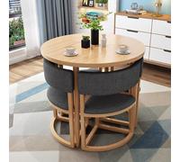 Round Conference Table Set for 4 - Versatile Coffee & Dining Table with Chairs Perfect for Office Meetings Kitchen Dining Room and Reception Areas