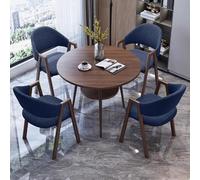 Round Conference Table Set with Chairs Double Layer Design for Office & Kitchen Small Meeting Room Dining Table Ideal for Business Conferences & Coffee Breaks