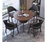 Round Conference Table Set with ChairsDouble Layer Design for Office & Kitchen Dining Small Meeting Room Coffee Table Perfect for Business Conferences