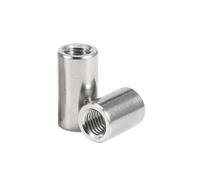 Round Connector Nuts,M2 M2.5 M3 M4 Round Coupling Nuts Stainless Steel Extend Long Round Coupling Nut Connection Thread Nut Hardware Accessories(2x5x10mm(10pcs))
