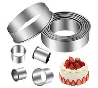 Round Cookie Cutter Set, 12 PCS Pastry Cutters, Ring Scone Cutter Pastry Cutters Round Stainless Steel Circle Cookie Cutter for Pastry Donut Fondant Baking DIY Cake