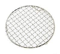 Round Cooling Rack Made of Stainless Steel - Rust-Proof Oven & Baking Grill with Smooth Edges for and Plate(24 cm)