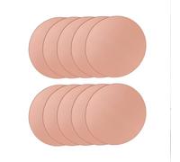 Round Copper Plate, 60 mm Diameter, 0.8 mm Thick Copper Discs Set, Copper Sheet Round for DIY, Jewellery, Electrical Engineering & Repair Pack of 10