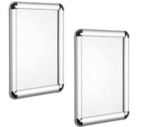 ROUND CORNER 25mm Silver Snap Frame Poster Holder Retail Display - A4, A3, A2, A1, A0 - (Pack OF 2. A1 (W) 59.4 x (H) 84.7 cm)