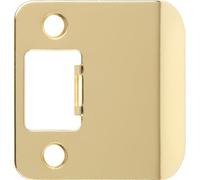 Round Corner Extended Lip Strike, 2 1/4" x 1 3/4", (2 1/4" Overall Length), Polished Brass by Stone Harbor Hardware