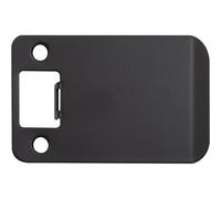 Round Corner Extended Lip Strike Plate, 2 1/4" x 3", (3 1/2" Overall Length), Matte Black by Stone Harbor Hardware