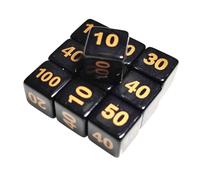 Round Corner Six Sided Dices Bulk Pack Of 10 Board Game 14mm Acrylic Dices Cubes Set With Large Number For Kids Adults Board Game Dices