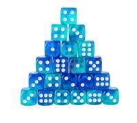 Round Corner Six Sided Dices Bulk Pack Of 50 Assorted Color 12mm Acrylic Dices Cube With Number Dots For Kids Use