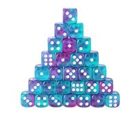 Round Corner Six Sided Dices Bulk Pack Of 50 Assorted Color 12mm Acrylic Dices Cube With Number Dots For Kids Use