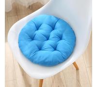 Round Cotton Cushs for Chairs and Floors Soft Solid Color Seat Pad Flexible Mtat Pillow for Kitchen Blue 45x45cm Comfortable Seat Cush