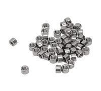 Round Coupling Nut M4x0.7 304 Stainless Steel 50 Pcs Set Precise Thread Connector for Home Improvement Mechanical Maintenance